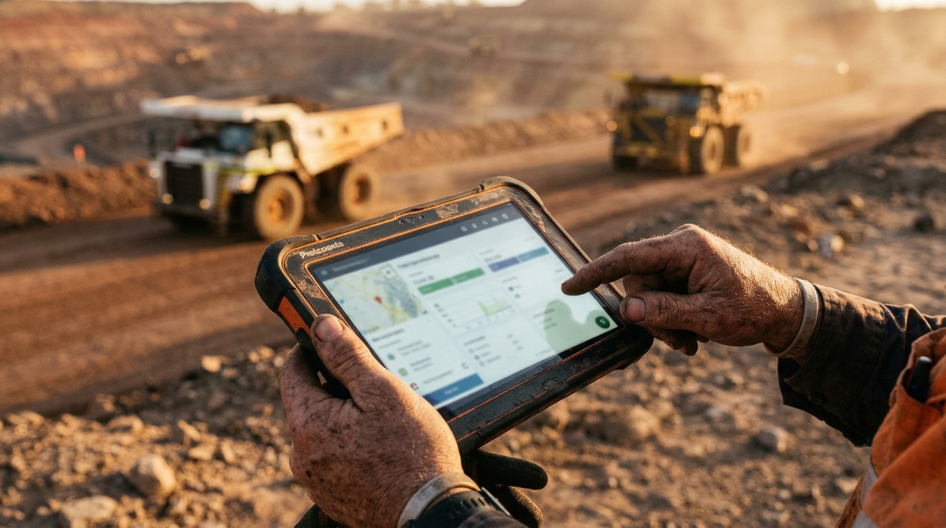 Field technology in use on a mining site